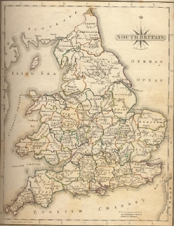 Old map of England and Wales