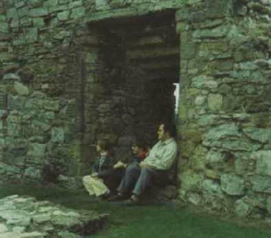 My father, my sister and I at Pickering Castle.
